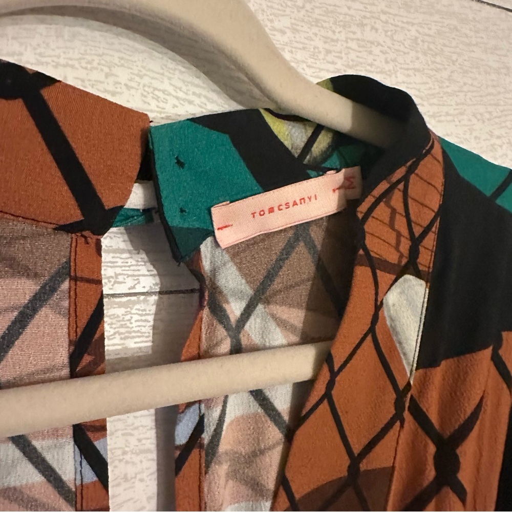 Tomcsanyi Budapest Court Print Kimono Jumpsuit Medium - Picture 7 of 10